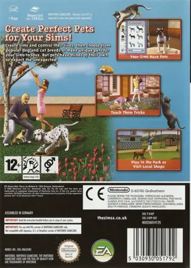 Sims 2, The - Pets box cover back